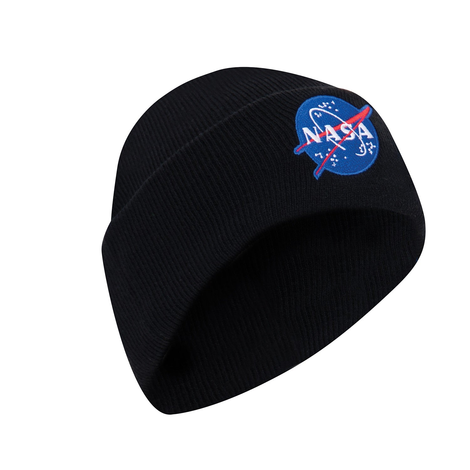 Rothco Deluxe NASA Meatball Logo Embroidered Watch Cap - Black