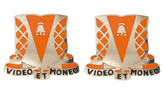 551st Signal Battalion Unit Crest - Pair - VIDEO ET MONEO