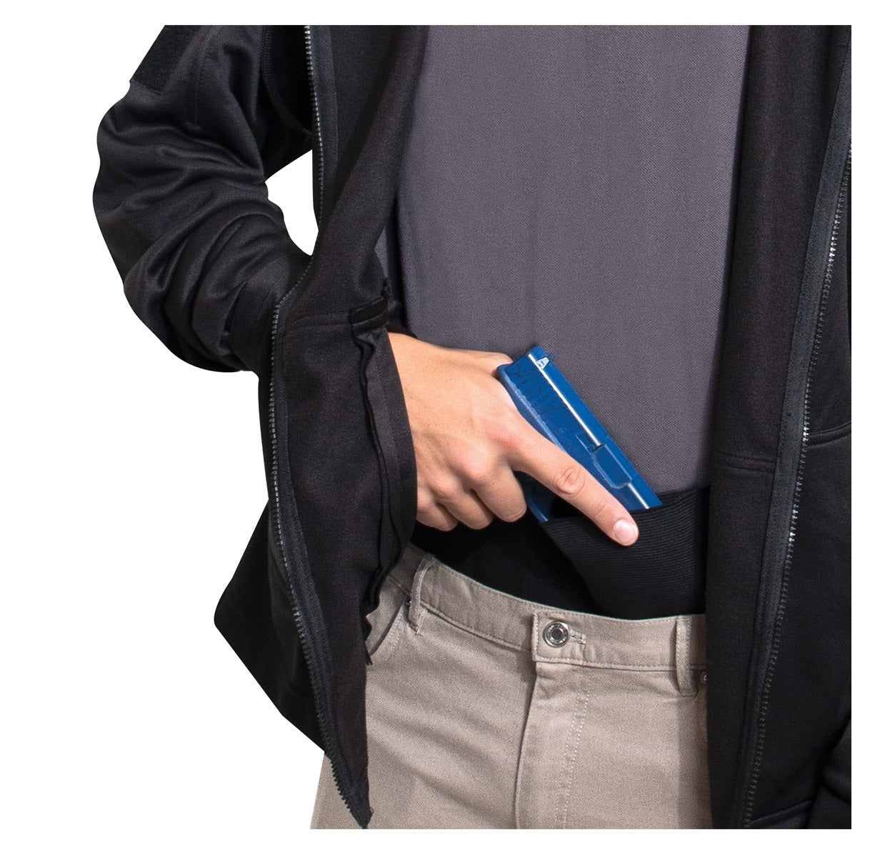 Rothco Thin Blue Line Concealed Carry Zippered Hoodie - Black