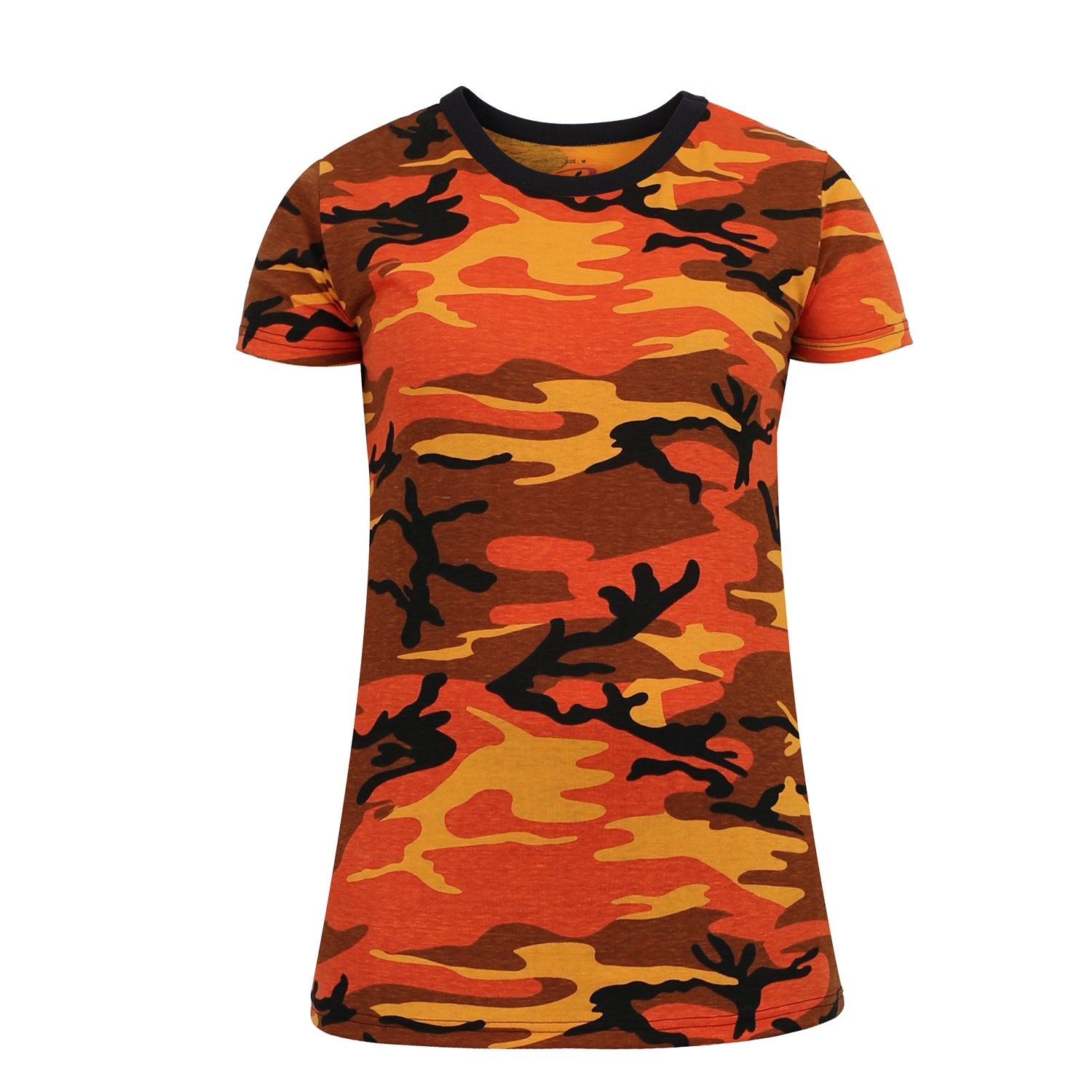 Rothco Womens Long Length Camo T-Shirt Savage Orange Camo