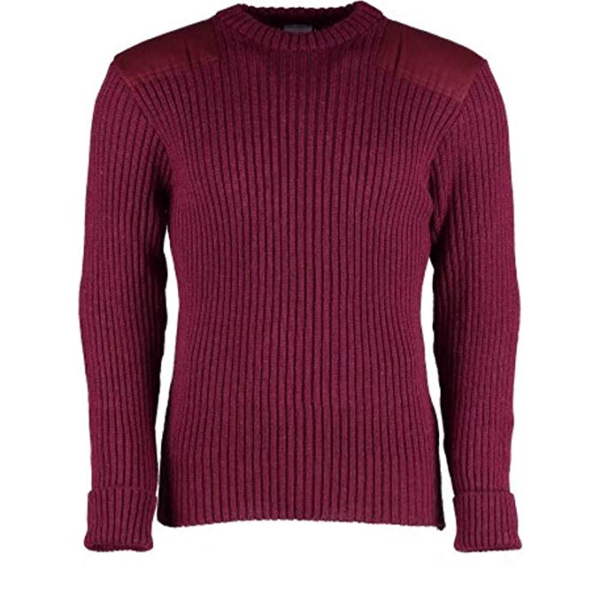 British Commando Sweater Woolly Pully CREW Neck - Various Colors