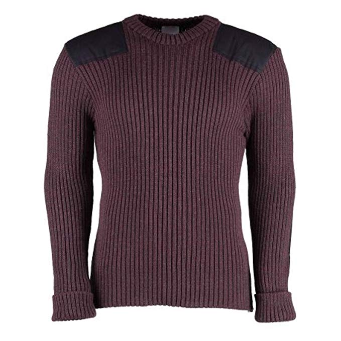 British Commando Sweater Woolly Pully CREW Neck - Various Colors