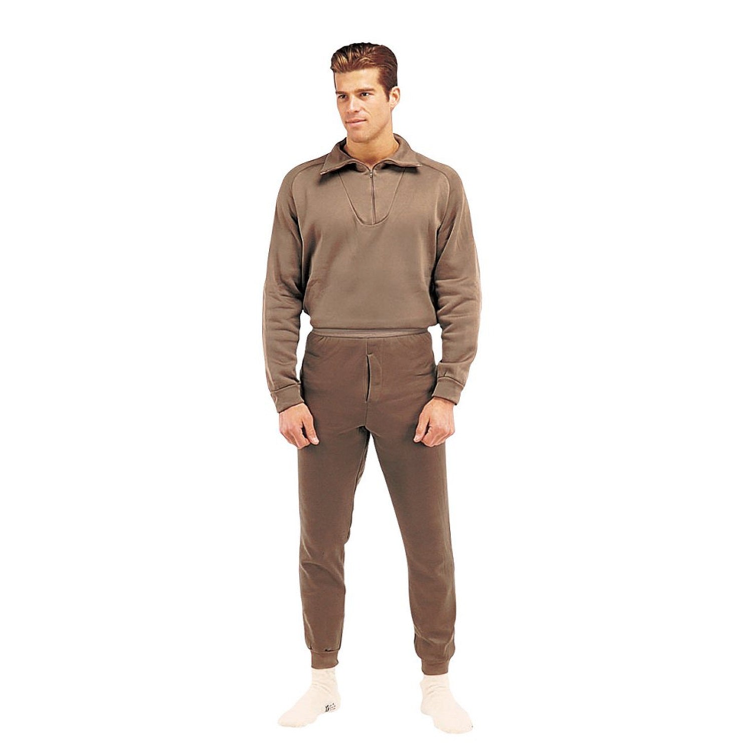 Rothco ECWCS Poly Zip Collar Shirts Brown