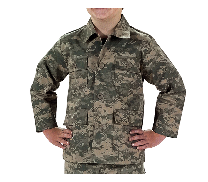 Kid's Digital Camo BDU Shirt - ACU DIGITAL