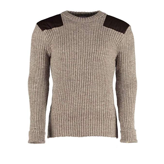 British Commando Sweater Woolly Pully CREW Neck - Various Colors