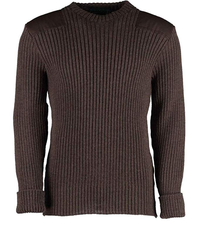 British Commando Sweater Woolly Pully CREW Neck - Various Colors