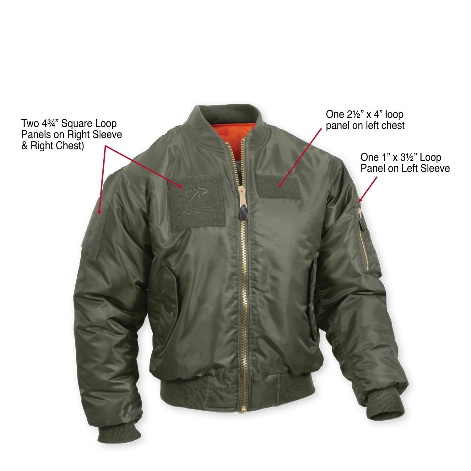 Rothco MA-1 Flight Jacket with Patches