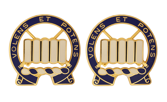 7th Infantry Unit Crest DUI - 1 Pair - VOLENS ET POTENS