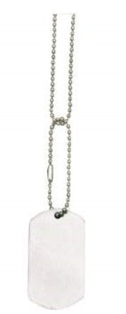 Dog Tag Chain Set - 1 Long 27" 1 Short 5.5" Choose Silver or Black