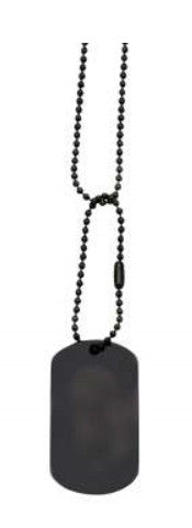Dog Tag Chain Set - 1 Long 27" 1 Short 5.5" Choose Silver or Black