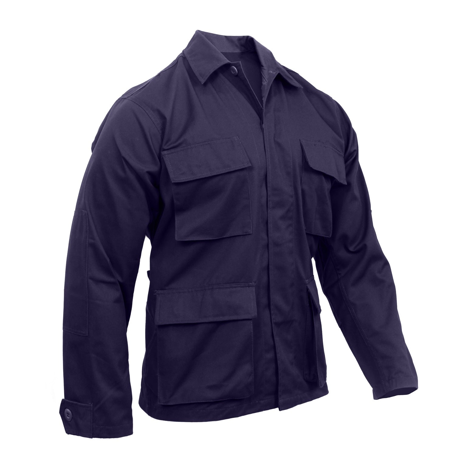 Rothco Poly/Cotton Twill Solid BDU Shirts Navy Blue