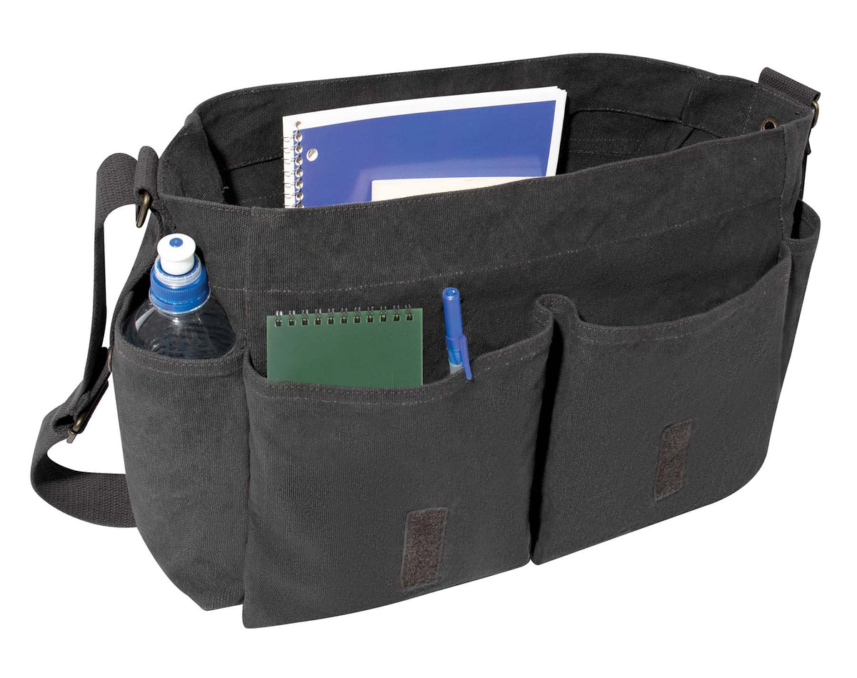 Vintage Unwashed Canvas Messenger Bag