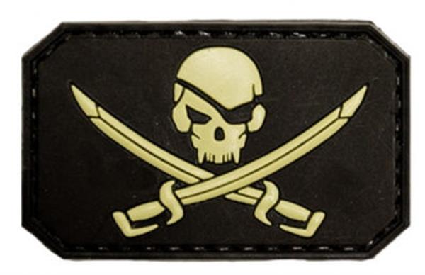Jolly Roger Kids Military Patch PVC - BLACK TAN