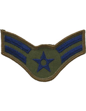 U.S. Air Force Chevrons for Enlisted - Subdued O.D. Green USAF Rank