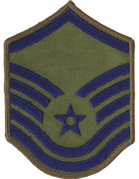 U.S. Air Force Chevrons for Enlisted - Subdued O.D. Green USAF Rank