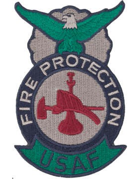 CLEARANCE - Vintage USAF Fire Protection Badge - Firefighter Bugle Hat and Axe