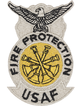 Metallic USAF Fire Badge - Deputy Chief - Four Bugles