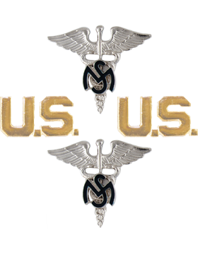 Medical Service Corp MSC Branch Insignia Set with U.S. Letters