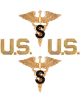 Medical Specialist Branch Insignia Set with U.S. Letters