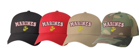 CLEARANCE - 3D U.S. MARINES Ballcaps - Made In USA