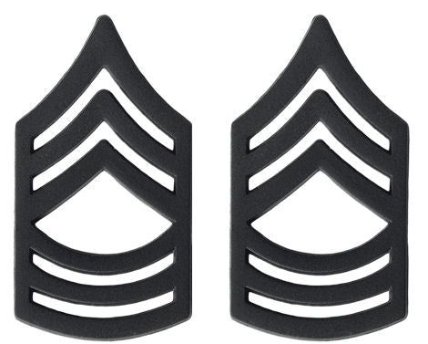 Black Army Metal Pin on Rank - E-8 Master Sergeant