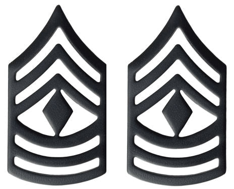 Black Army Metal Pin on Rank - E-8 1st Sergeant