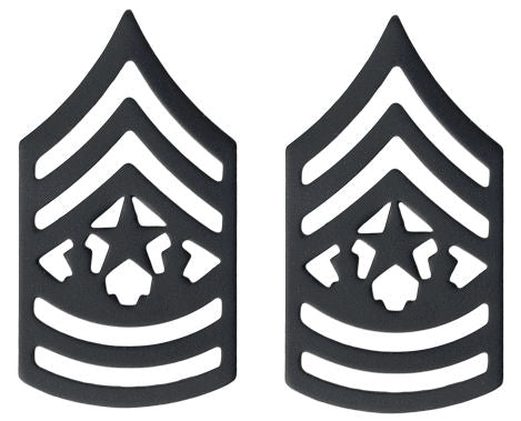 Black Army Metal Pin on Rank - E-9 Command Sergeant Major
