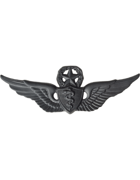 U.S. Army Flight Surgeon Badge - Black Metal Pin-On