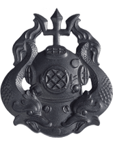 U.S. Army Master Diver Badge - Black Metal Pin-On