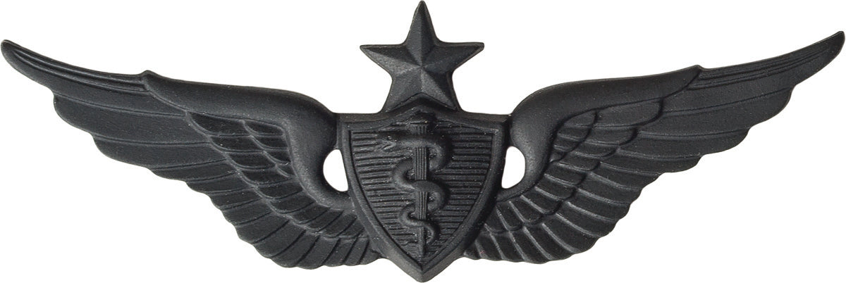 U.S. Army Flight Surgeon Badge - Black Metal Pin-On