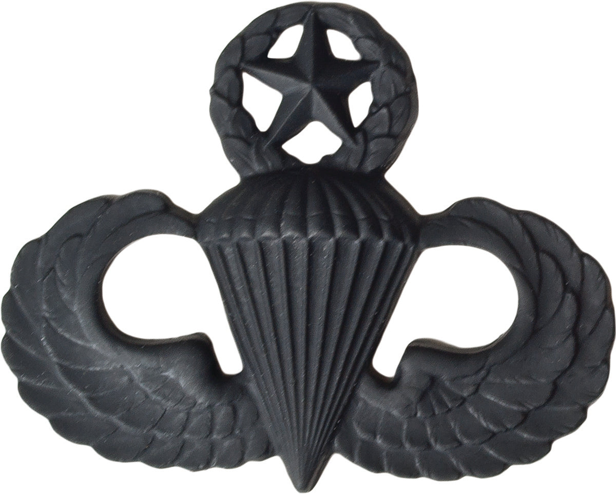 U.S. Army Parachutist Badge - Black Metal Pin-On