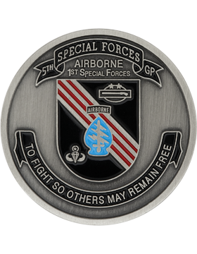 5th Special Forces Vietnam Challenge Coin - Pewter with Enamel