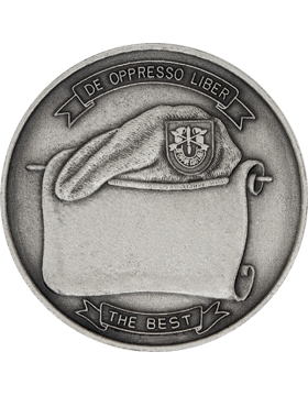 10th Special Forces Challenge Coin - Silver Oxide