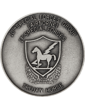 10th Special Forces Challenge Coin - Silver Oxide