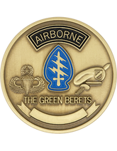 20th Special Forces Stock Coin Brass Ox