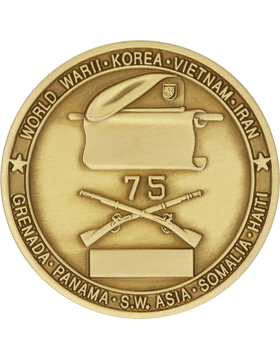 75th Ranger Regiment Challenge Coin - Bronze with Enamel