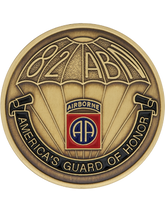82nd Airborne Division Challenge Coin - Bronze with Enamel