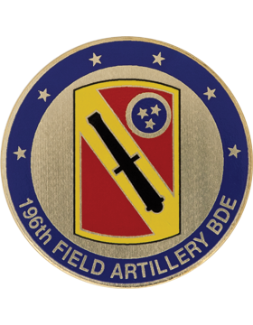 196th Field Artillery Brigade Challenge Coin - Domed Enamel
