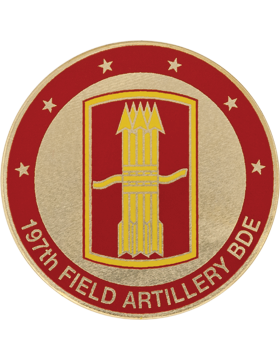 197th Field Artillery (FA) Brigade Stock Coin with Domed Enamel