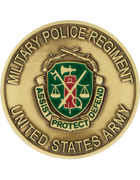 Military Police Regiment Challenge Coin - Brass Oxide