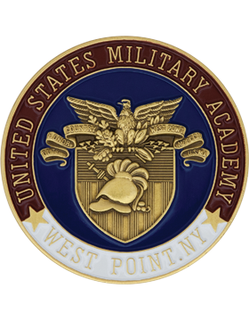 USMA West Point NY Challenge Coin - Bronze with Enamel