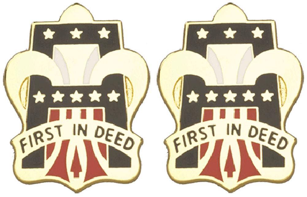 1st Army Distinctive Unit Insignia - Pair - FIRST IN DEED