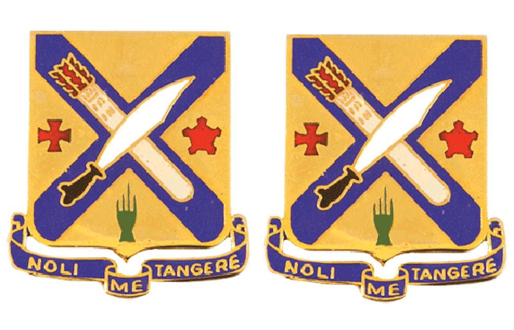 2nd Infantry Regiment Distinctive Unit Insignia - Pair - NOLI ME TANGER