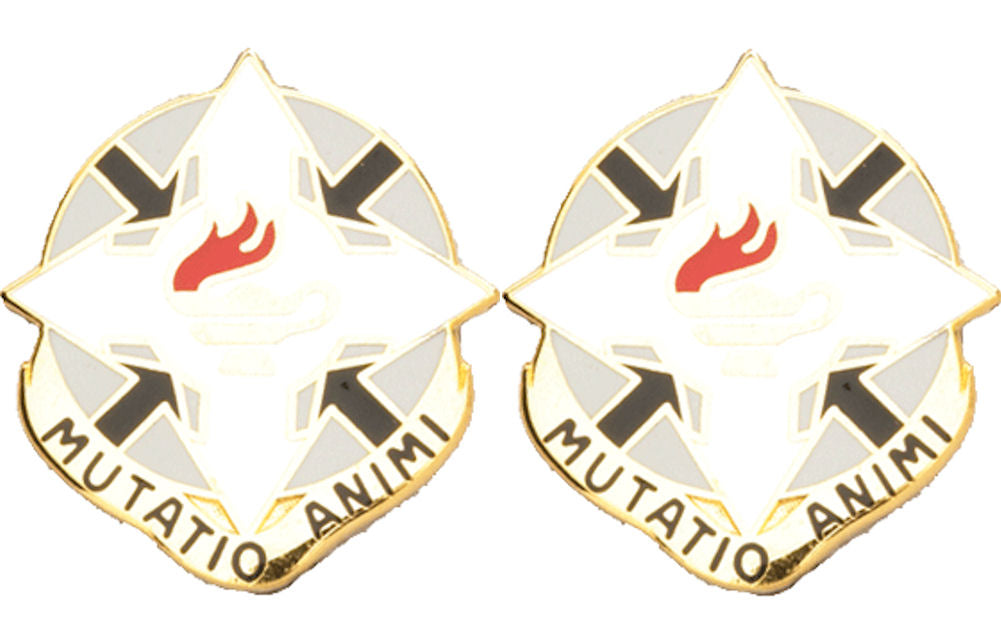12th PSYOPS Battalion Distinctive Unit Insignia - Pair - MUTATIO ANIMI