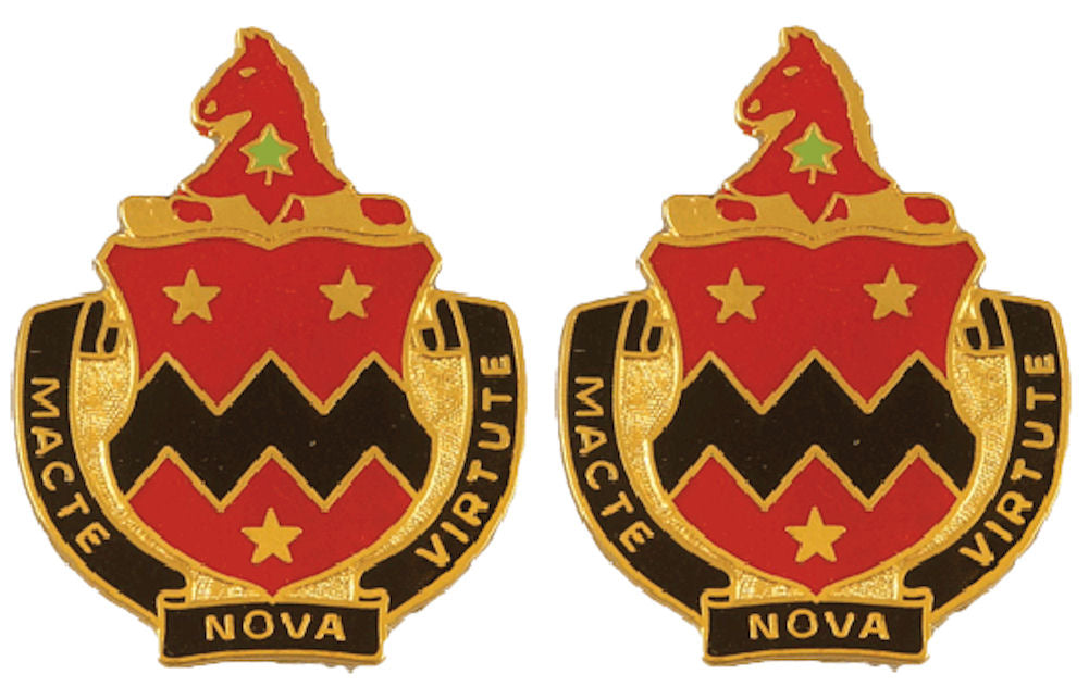 16th Field Artillery Battalion Distinctive Unit Insignia - Pair - MACTE NOVA VIRTUTE