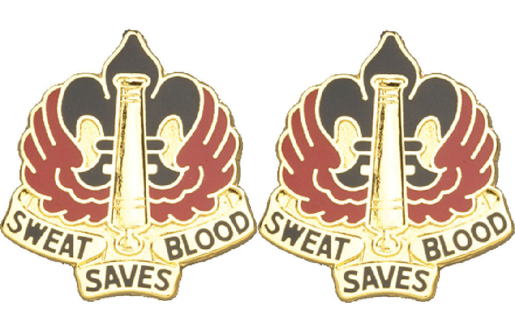 18th Field Artillery Brigade Distinctive Unit Insignia - Pair - SWEAT SAVES BLOOD