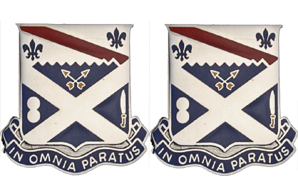 18th Infantry Distinctive Unit Insignia - Pair - IN OMNIA PARATUS