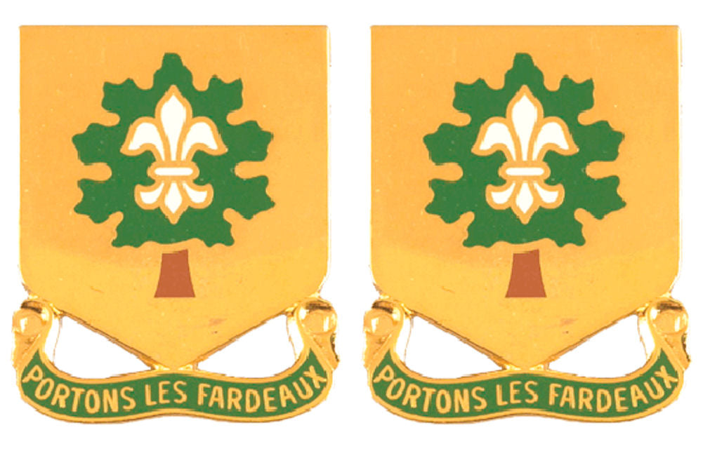101st Support Battalion Distinctive Unit Insignia - Pair - PORTONS LES FARDEAUX