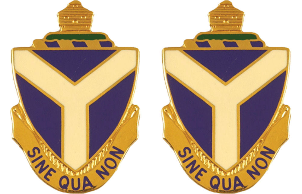 108th Maintenance Battalion Distictive Unit Insignia - Pair - SINE QUA NON