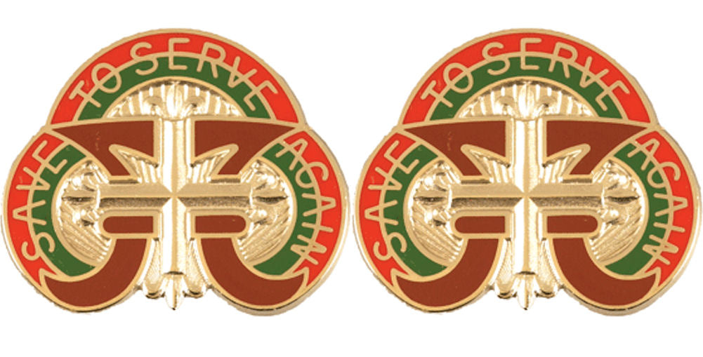 109th Medical Battalion Distinctive Unit Insignia - Pair - SAVE TO SERVE AGAIN